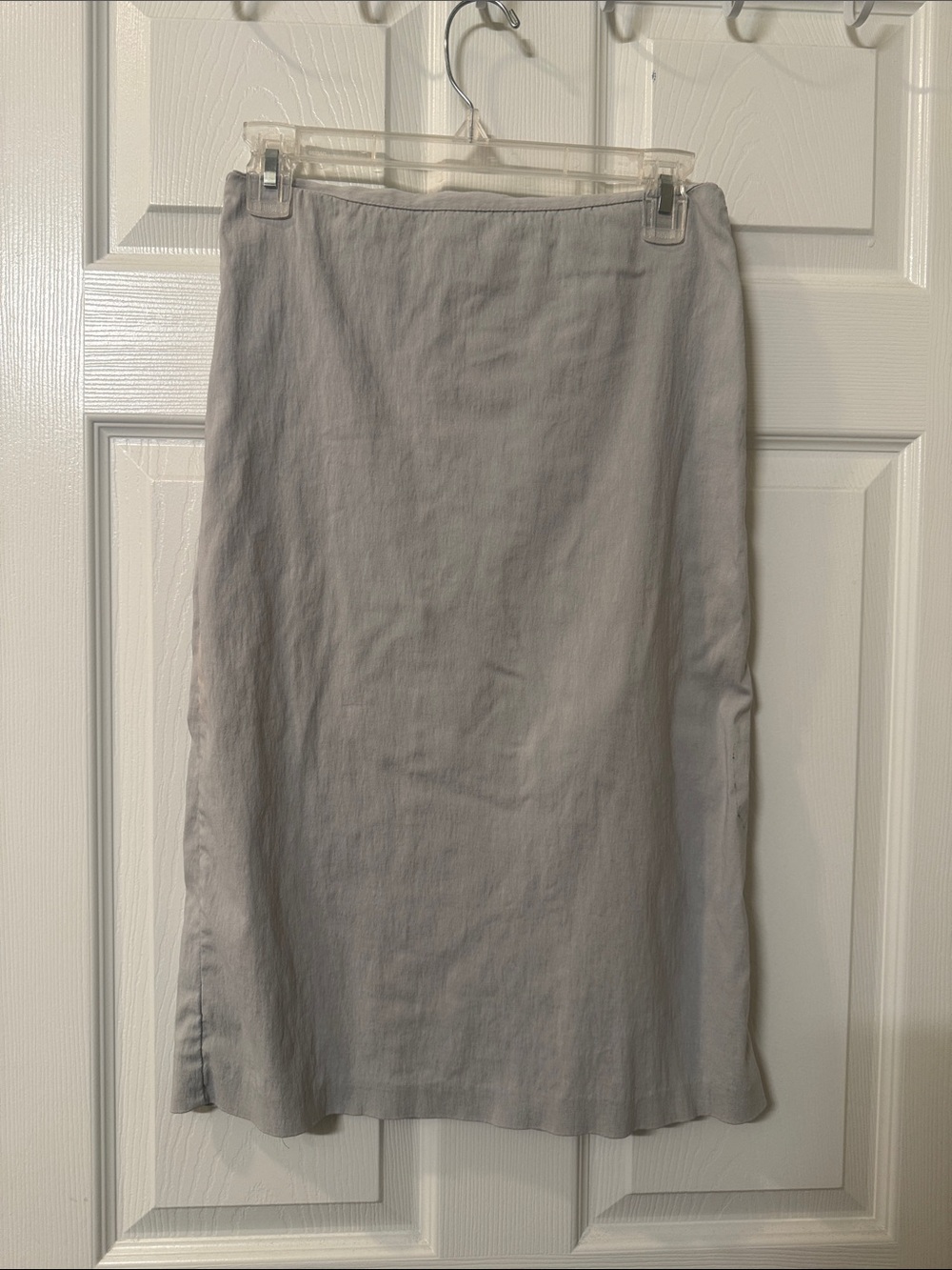 Sky Light Gray Midi Skirt